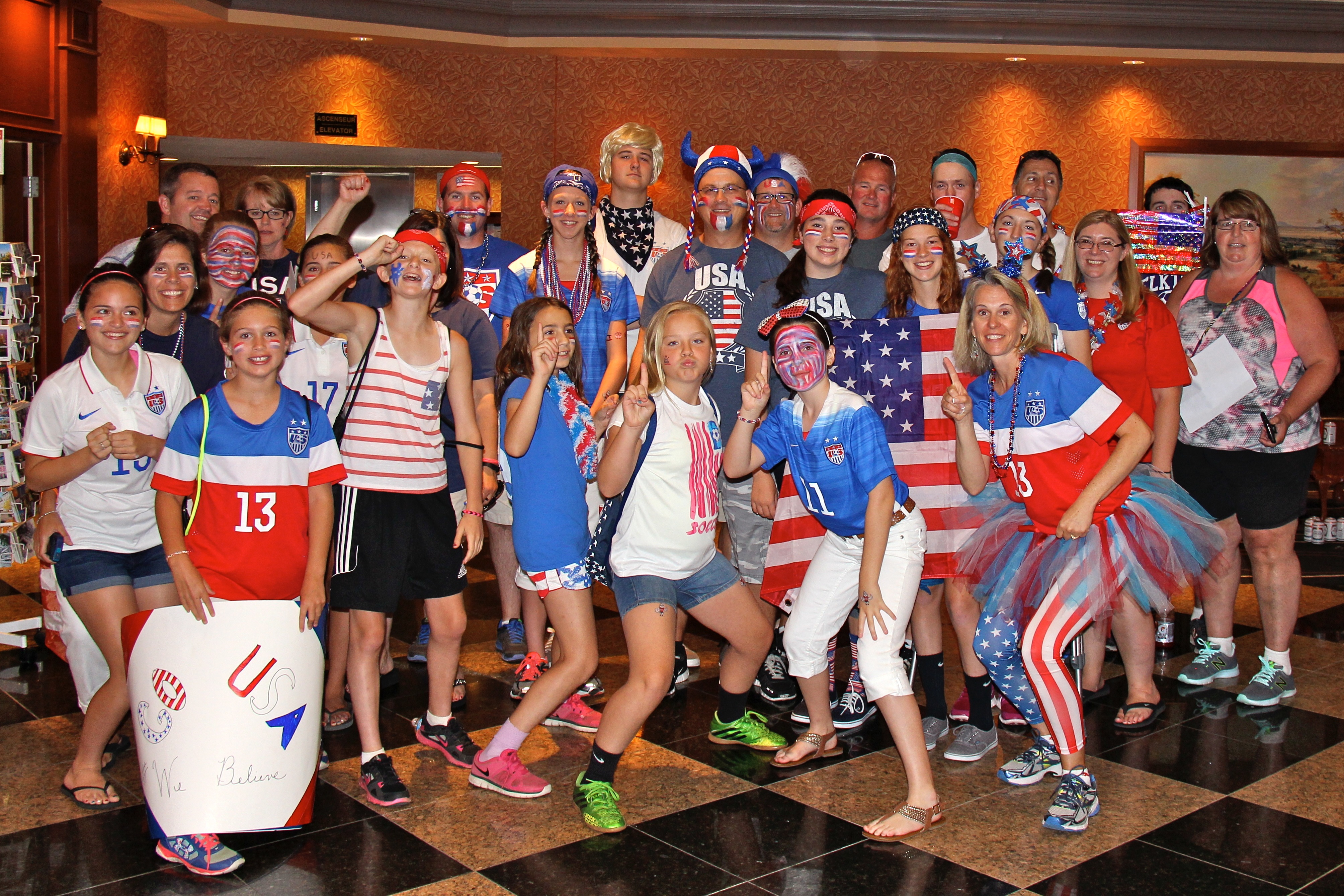 Cecil Soccer families in Canada cheering on the US Women's National Team!